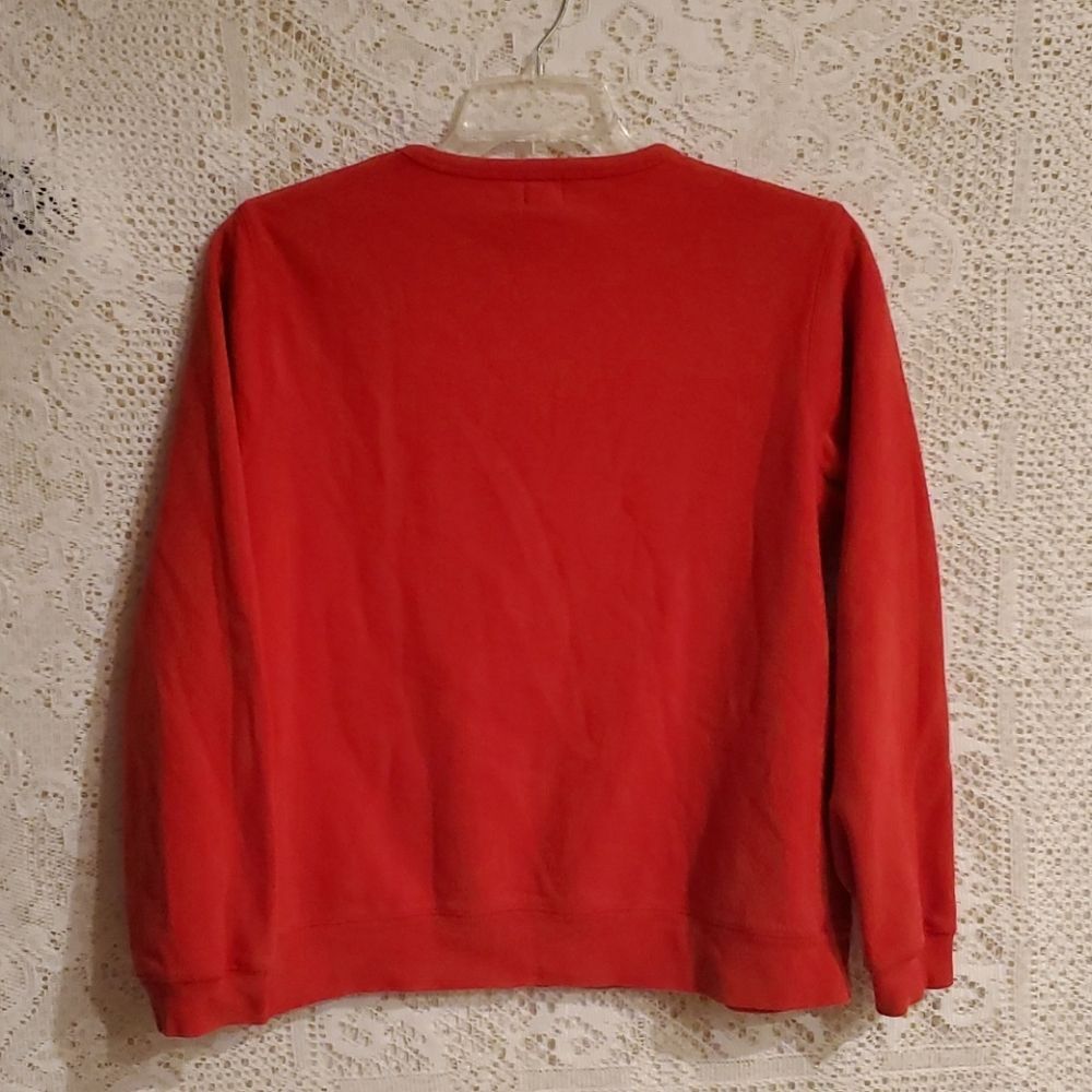 Vtg 2000s Calvin Klein Jeans Red Crewneck Sweatshirt - Size L - Picture 12 of 12